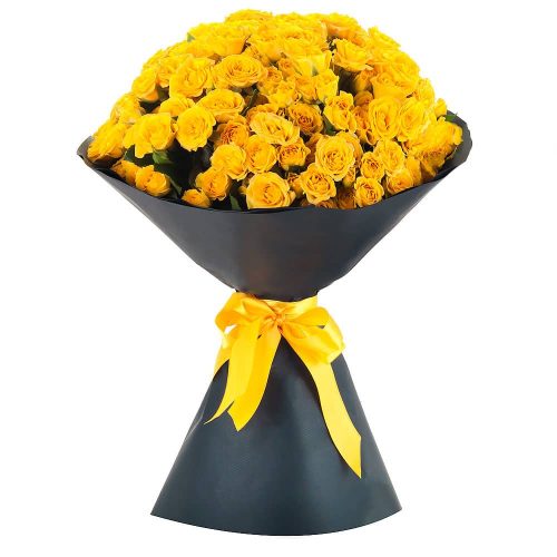 Мнобукет кустовых роз «Солнечный шик»
