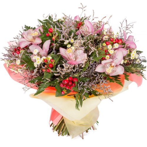 Цветочный букет «Орхидея мечты»