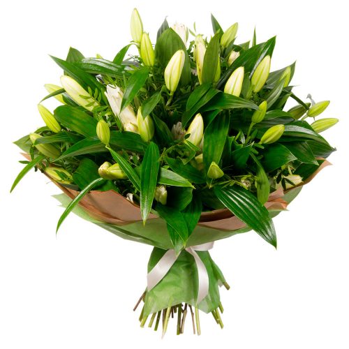 Монобукет лилий «Лунный свет»