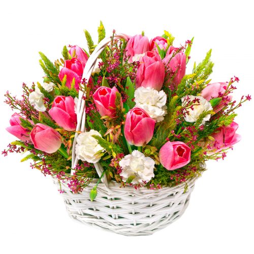 Корзина с цветами «Тропический Вихрь»