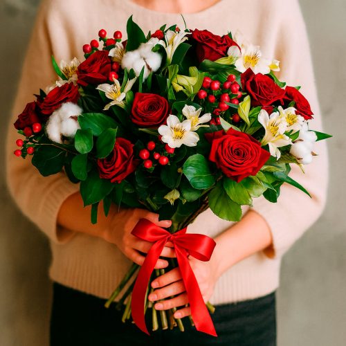 Букет из свежих цветов «Эмоция»